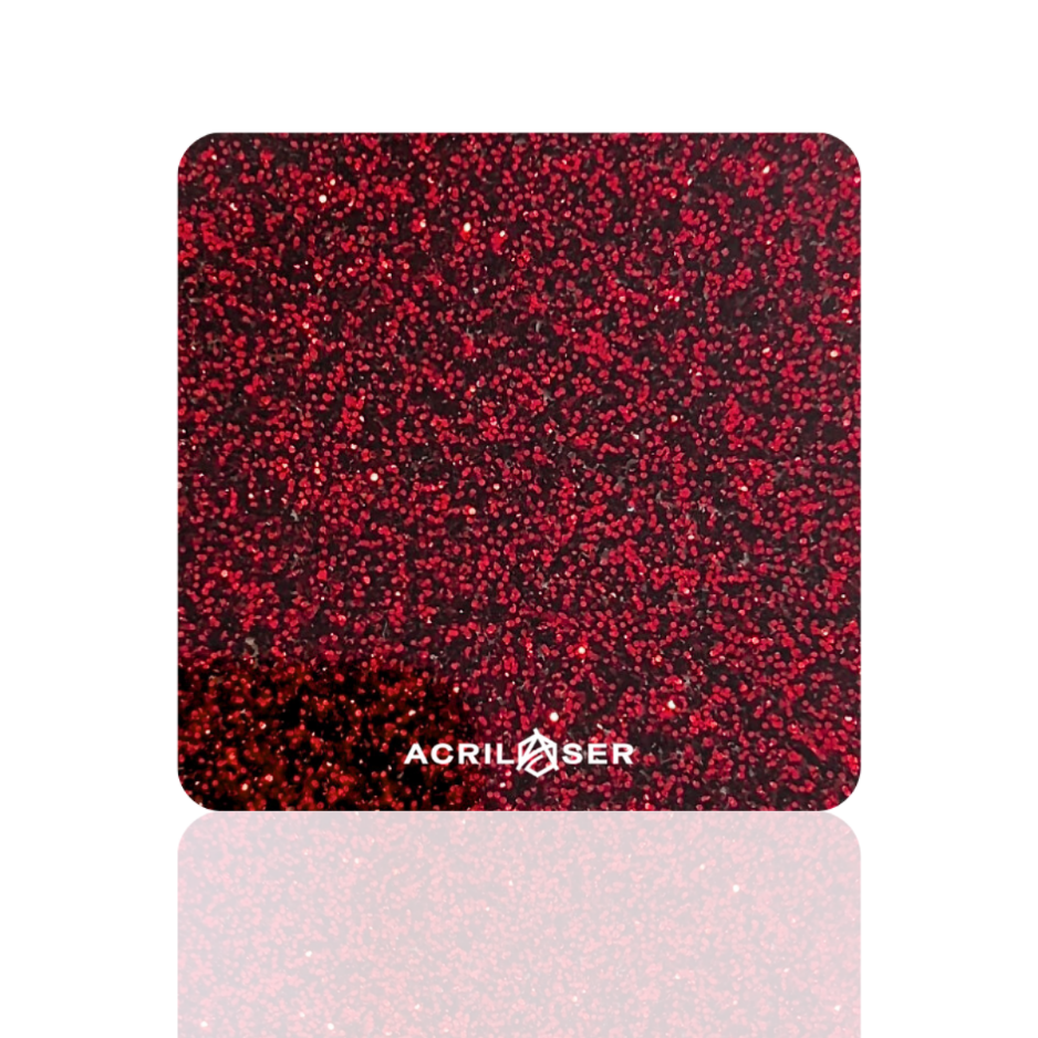 Rojo Oscuro Glitter