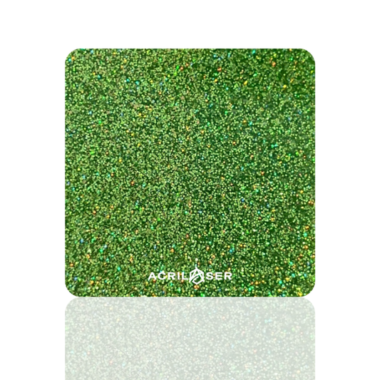 Glitter Holográfico Verde Manzana
