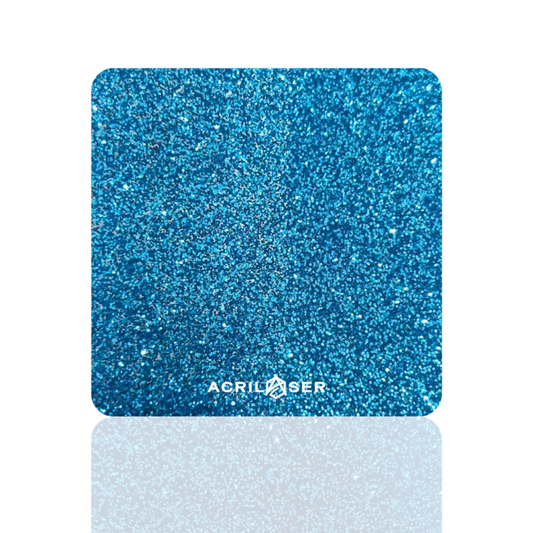 Azul Cian Glitter