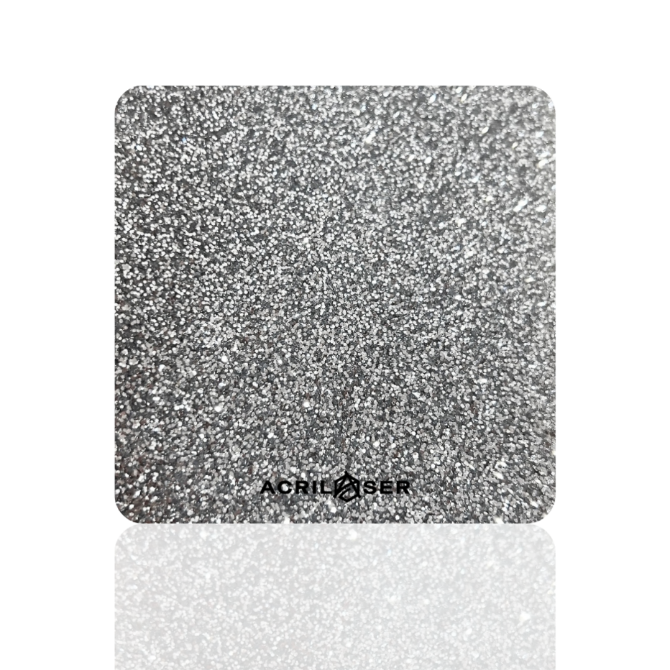 Plateado Glitter