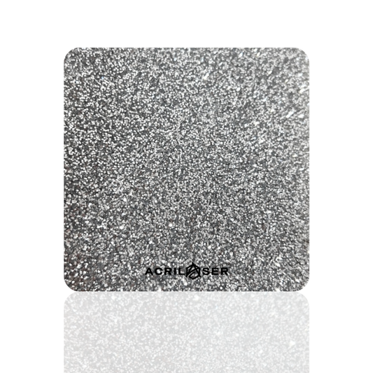 Plateado Glitter
